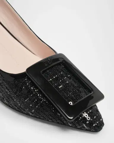Roger Vivier 55mm Virgule Bordo Sequined Tweed Slingback Pumps | Thumbnail 3 Roger Vivier 55mm Virgule Bordo Sequined Tweed Slingback Pumps | Thumbnail 3