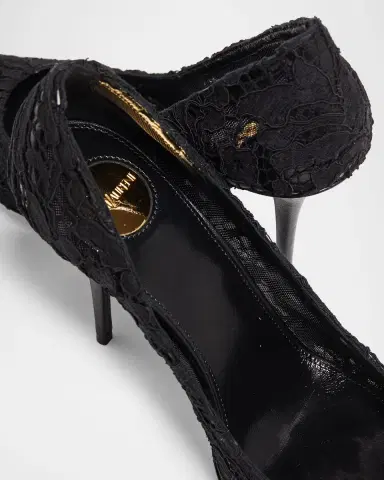 Saint Laurent 95mm Thierry Floral Lace Pumps | Thumbnail 2 Saint Laurent 95mm Thierry Floral Lace Pumps | Thumbnail 2