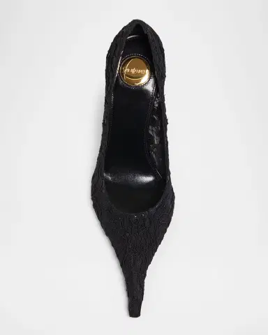 Saint Laurent 95mm Thierry Floral Lace Pumps | Thumbnail 3 Saint Laurent 95mm Thierry Floral Lace Pumps | Thumbnail 3
