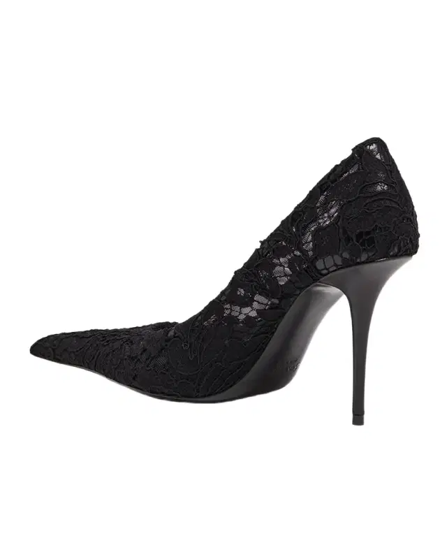 Saint Laurent 95mm Thierry Floral Lace Pumps