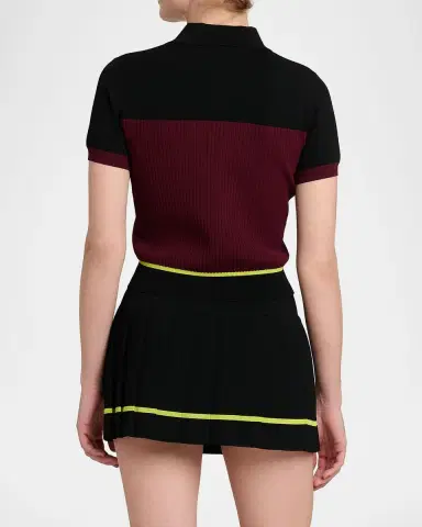 Casablanca Striped Rib Knit Polo Shirt | Thumbnail 8 Casablanca Striped Rib Knit Polo Shirt | Thumbnail 8