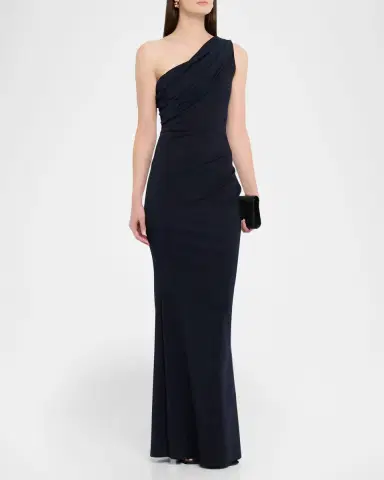 Chiara Boni La Petite Robe Zenab Sugar One-Shoulder Long Gown | Thumbnail 3 Chiara Boni La Petite Robe Zenab Sugar One-Shoulder Long Gown | Thumbnail 3