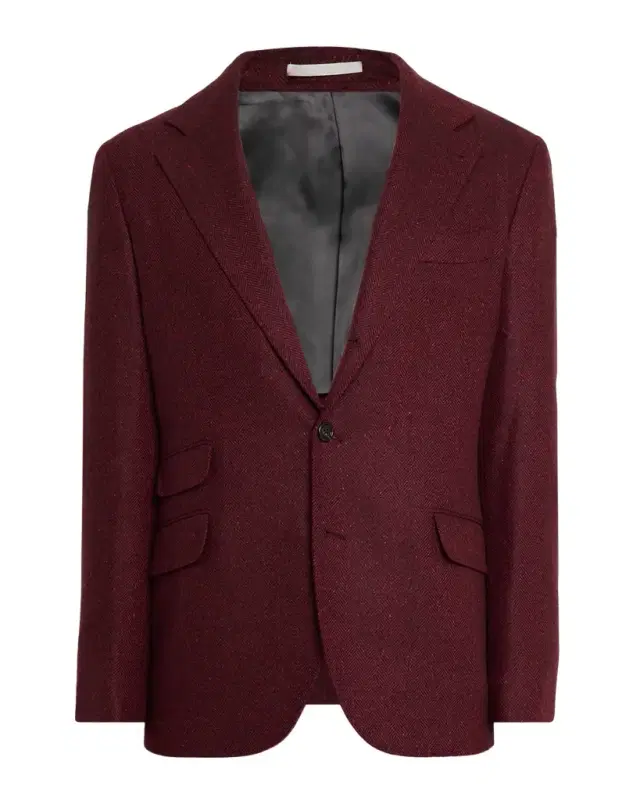 Men's Wool-Cashmere Tonal Chevron Sport Coat