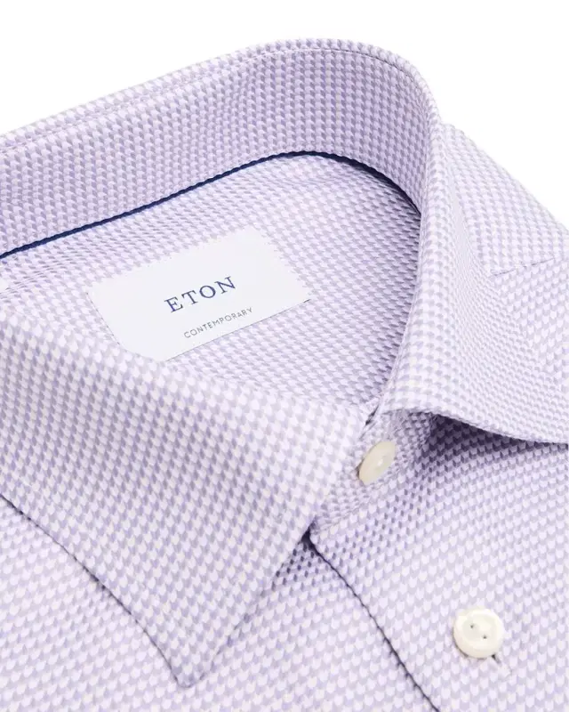 Men 's Contemporary-Fit Organic Cotton Chevron Dress Shirt