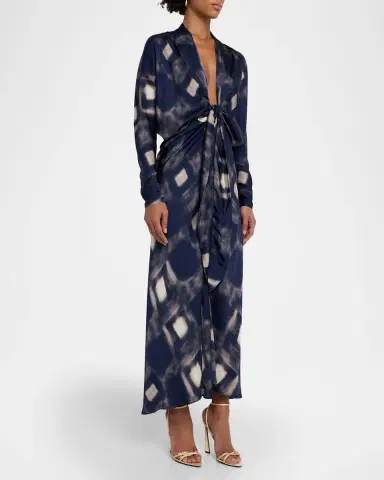 JBQ Celine Tie-Front Maxi Dress | Thumbnail 3
