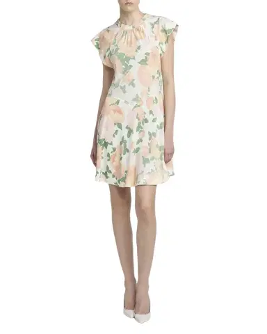 Stella McCartney Flower-Print Cap-Sleeve Mini Dress | Thumbnail 1 Stella McCartney Flower-Print Cap-Sleeve Mini Dress | Thumbnail 1