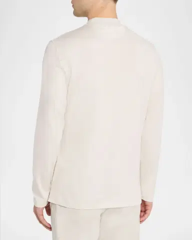 Brunello Cucinelli Men's Mock-Neck Long-Sleeve T-Shirt | Thumbnail 2 Brunello Cucinelli Men's Mock-Neck Long-Sleeve T-Shirt | Thumbnail 2