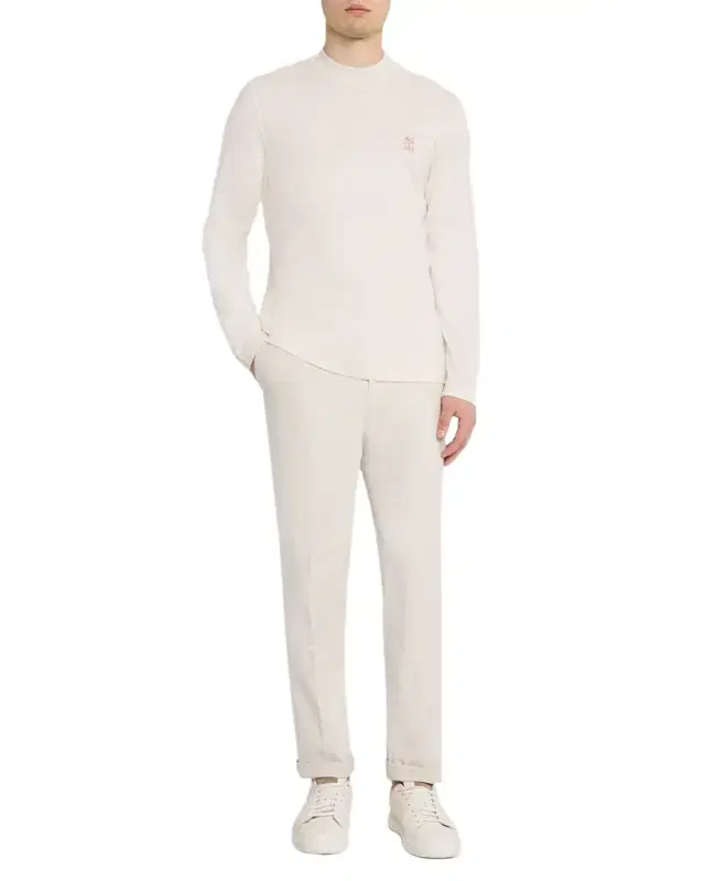 Men's Mock-Neck Long-Sleeve T-Shirt