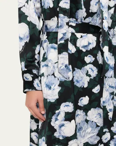 Stella McCartney Floral-Print Handkerchief Midi Shirtdress | Thumbnail 5