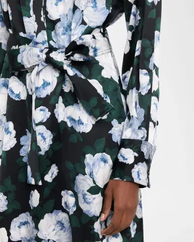 Stella McCartney Floral-Print Handkerchief Midi Shirtdress | Thumbnail 9
