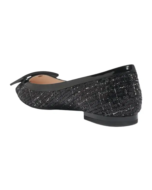 Gommettine Sequined Tweed Ballet Flats