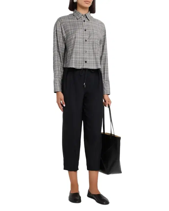 Drawstring Barrel-Leg Pants
