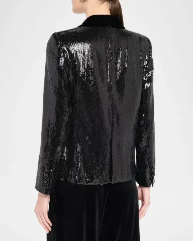 Emporio Armani Sequined Double-Breasted Blazer | Thumbnail 2