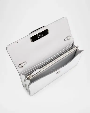 Valentino Garavani VLOGO Metallic Calfskin Leather Clutch | Thumbnail 3 Valentino Garavani VLOGO Metallic Calfskin Leather Clutch | Thumbnail 3