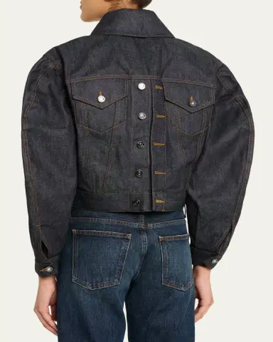 Givenchy Reversed Raw Denim Cocoon Jacket | Thumbnail 3 Givenchy Reversed Raw Denim Cocoon Jacket | Thumbnail 3