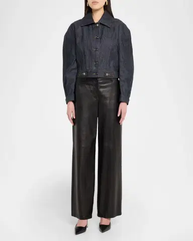 Givenchy Reversed Raw Denim Cocoon Jacket | Thumbnail 6 Givenchy Reversed Raw Denim Cocoon Jacket | Thumbnail 6