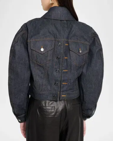 Givenchy Reversed Raw Denim Cocoon Jacket | Thumbnail 7 Givenchy Reversed Raw Denim Cocoon Jacket | Thumbnail 7