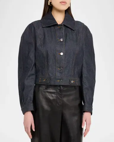 Givenchy Reversed Raw Denim Cocoon Jacket | Thumbnail 8 Givenchy Reversed Raw Denim Cocoon Jacket | Thumbnail 8