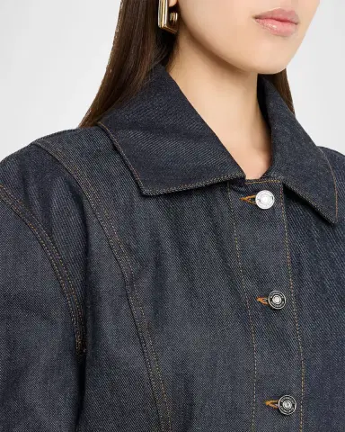Givenchy Reversed Raw Denim Cocoon Jacket | Thumbnail 9 Givenchy Reversed Raw Denim Cocoon Jacket | Thumbnail 9