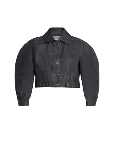 Givenchy Reversed Raw Denim Cocoon Jacket | Thumbnail 1 Givenchy Reversed Raw Denim Cocoon Jacket | Thumbnail 1