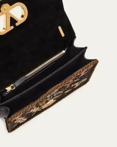 Valentino Garavani Beaded Floral-Embroidered Shoulder Strap | Thumbnail 4