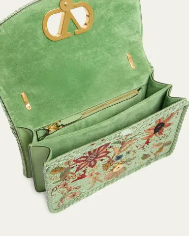 Valentino Garavani Beaded Floral-Embroidered Shoulder Strap | Thumbnail 8