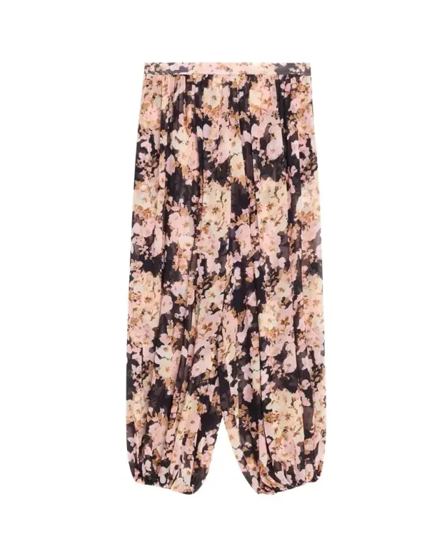 Jenna Printed Silk Harem Pants
