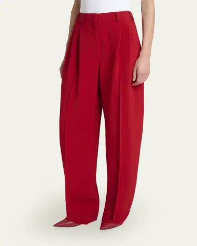 Givenchy Double Pleated Straight-Leg Ankle Trousers | Thumbnail 4