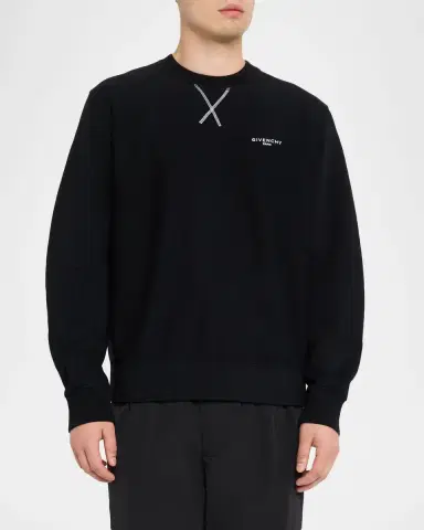 Givenchy Men's Couture Seam Fleece Logo Sweatshirt | Thumbnail 3 Givenchy Men's Couture Seam Fleece Logo Sweatshirt | Thumbnail 3