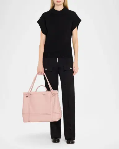 Bottega Veneta Andiamo Shearling-Trim Leather Top-Handle Bag | Thumbnail 4 Bottega Veneta Andiamo Shearling-Trim Leather Top-Handle Bag | Thumbnail 4