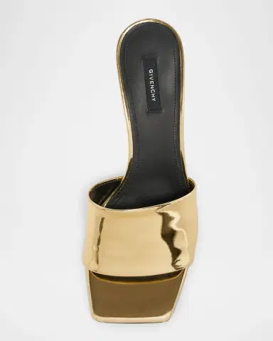 Givenchy 65mm Logo Heel Metallic Leather Mule Sandals | Thumbnail 10 Givenchy 65mm Logo Heel Metallic Leather Mule Sandals | Thumbnail 10