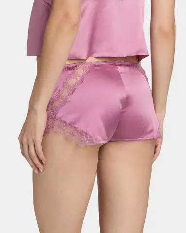 Kiki De Montparnasse Lace-Trim Silk Charmeuse Tap Shorts | Thumbnail 2 Kiki De Montparnasse Lace-Trim Silk Charmeuse Tap Shorts | Thumbnail 2
