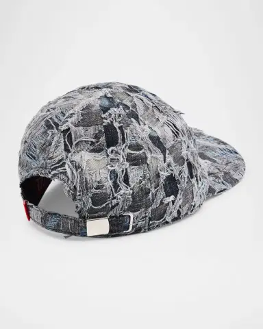 Diesel Men's C-Pied Denim Fringe Five-Panel Baseball Cap | Thumbnail 2