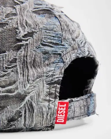 Diesel Men's C-Pied Denim Fringe Five-Panel Baseball Cap | Thumbnail 3
