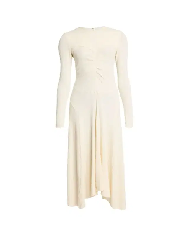 Isabel Marant Flora Ruched Boucle Long-Sleeve Midi Dress
