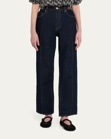 Ulla Johnson The Agatha Straight-Leg Pintuck Jeans | Thumbnail 4 Ulla Johnson The Agatha Straight-Leg Pintuck Jeans | Thumbnail 4