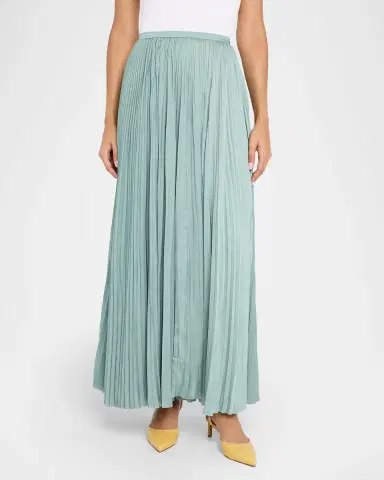 Ulla Johnson Lulu Pleated Satin Skirt | Thumbnail 3
