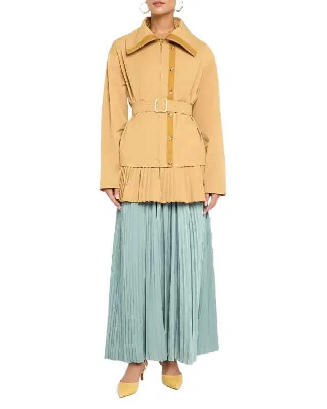 Lulu Pleated Satin Skirt