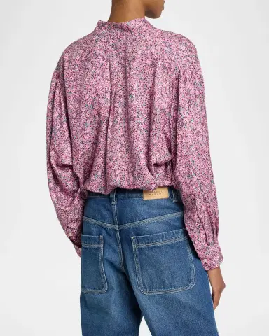 Isabel Marant Harlow Floral Button-Front Blouse | Thumbnail 3 Isabel Marant Harlow Floral Button-Front Blouse | Thumbnail 3