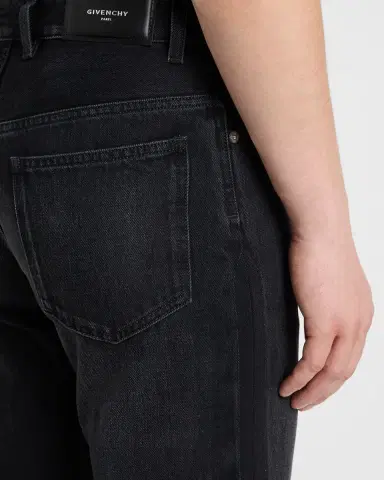 Givenchy Men's Straight-Fit Black Denim Jeans | Thumbnail 4 Givenchy Men's Straight-Fit Black Denim Jeans | Thumbnail 4