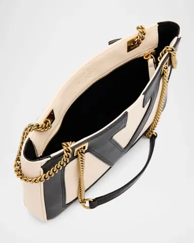 Valentino Garavani Viva Superstar Two-Tone VLOGO Leather Shoulder Bag | Thumbnail 3 Valentino Garavani Viva Superstar Two-Tone VLOGO Leather Shoulder Bag | Thumbnail 3