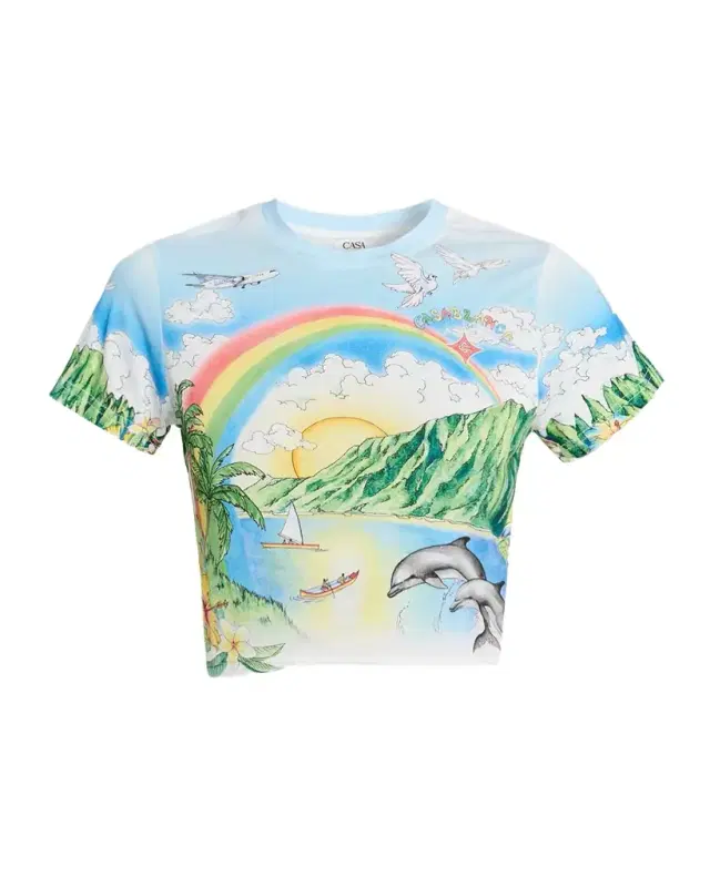 Aloha Short-Sleeve Crop T-Shirt
