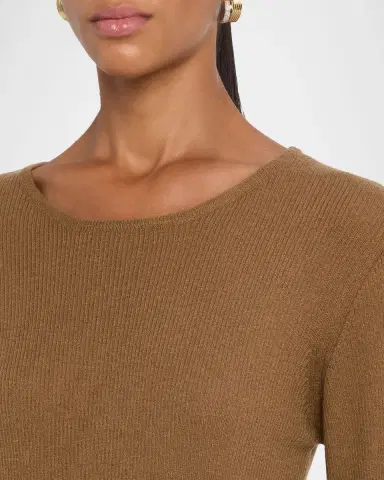 Majestic Filatures Cashmere Rib Knit Crewneck Sweater | Thumbnail 5 Majestic Filatures Cashmere Rib Knit Crewneck Sweater | Thumbnail 5
