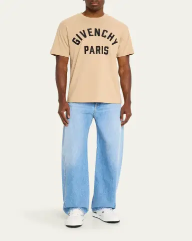 Givenchy Men's Stone-Washed Barrel-Leg Jeans | Thumbnail 2 Givenchy Men's Stone-Washed Barrel-Leg Jeans | Thumbnail 2