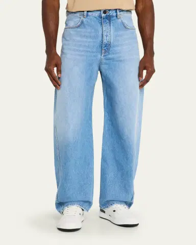 Givenchy Men's Stone-Washed Barrel-Leg Jeans | Thumbnail 4 Givenchy Men's Stone-Washed Barrel-Leg Jeans | Thumbnail 4
