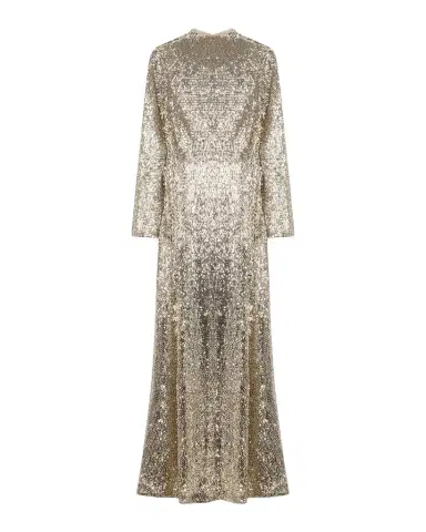 SIMKHAI Beatrice Sequined Long-Sleeve Gown | Thumbnail 1