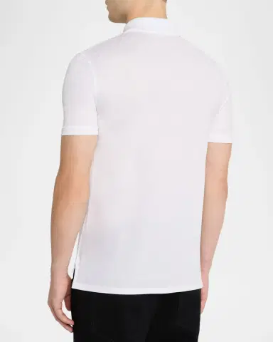 Givenchy Men's Cotton Pique Polo Shirt with Logo Pocket | Thumbnail 2