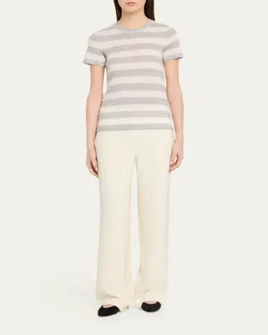 MAJESTIC FILATURES Machine Washable Cashmere Striped T-Shirt | Thumbnail 2 MAJESTIC FILATURES Machine Washable Cashmere Striped T-Shirt | Thumbnail 2