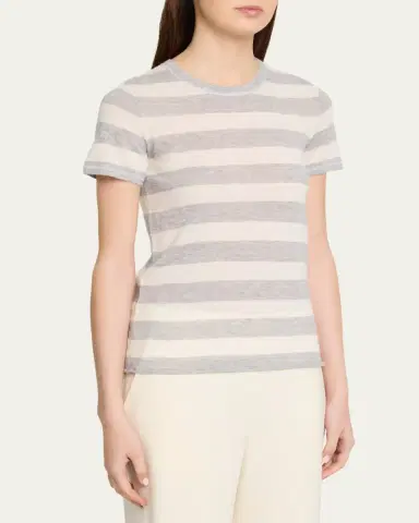 MAJESTIC FILATURES Machine Washable Cashmere Striped T-Shirt | Thumbnail 4 MAJESTIC FILATURES Machine Washable Cashmere Striped T-Shirt | Thumbnail 4