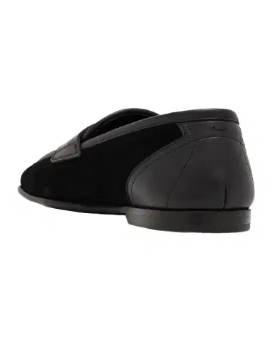 Dolce & Gabbana Men's Split Calfskin Penny Loafers | Thumbnail 1 Dolce & Gabbana Men's Split Calfskin Penny Loafers | Thumbnail 1